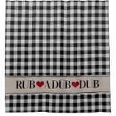 バッファローチェック素朴カントリー シャワーカーテン (正面)