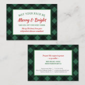 バッファローチェック素朴クリスマスクーポンスキンケア 名刺 (正面/裏面)