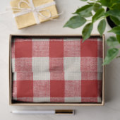 バッファローチェック赤いデコップページ紙 薄葉紙 (ギフト)