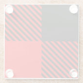 バッファローチェック赤と黒のランバージャックプレイドデコール ガラスコースター (裏面)