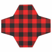 バッファローチェック赤と黒のランバージャックプレイドデコール サッカーボール (フラット)