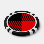 バッファローチェック赤と黒のランバージャックプレイドデコール ポーカーチップ (シングル)