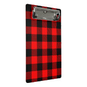 バッファローチェック赤と黒のランバージャックプレイドデコール ミニクリップボード (アングル)