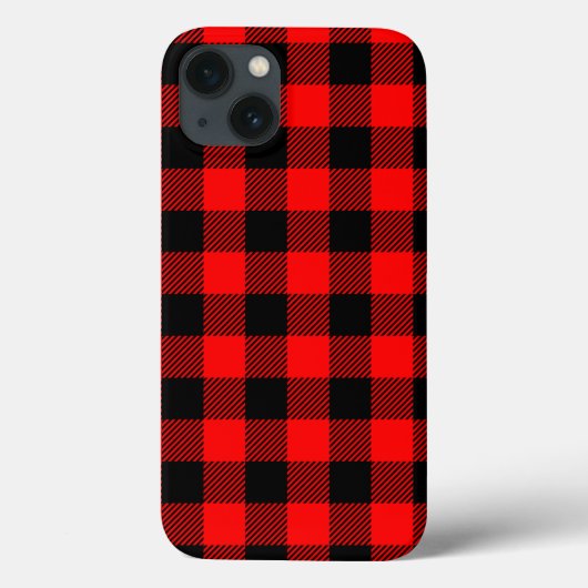 バッファローチェック赤と黒のランバージャックプレイドデコール Case-Mate iPhoneケース (裏面)