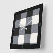 バッファローチェック1 スクエア壁時計 (傾斜)