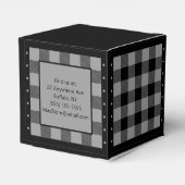 バッファローチェック - グレーとブラック - クラシック フェイバーボックス (裏面サイド)