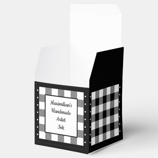バッファローチェック – 白黒クラシック フェイバーボックス (オープン)