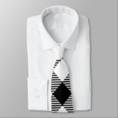 バッファローチェック、白黒 ネクタイ (タイ)