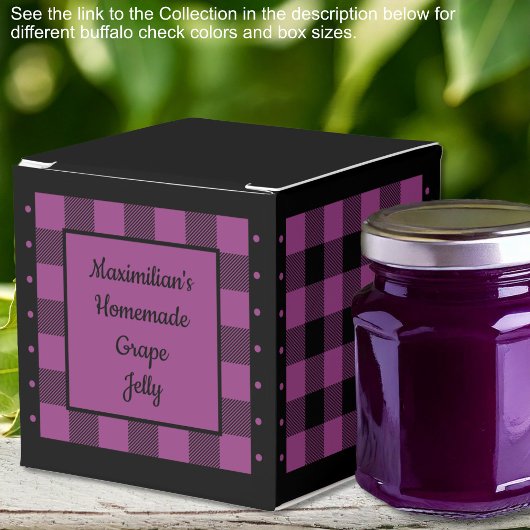 バッファローチェック – 紫と黒 – クラシック フェイバーボックス
