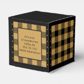 バッファローチェック – 金ゴールドとブラック – クラシック フェイバーボックス (裏面サイド)