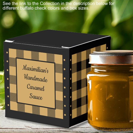 バッファローチェック – 金ゴールドとブラック – クラシック フェイバーボックス