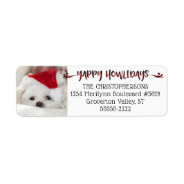バッファローチェックYAPPY HOWLIDAYS犬写真 ラベル