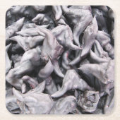 バッファローナッツ – 水仙 スクエアペーパーコースター (正面)