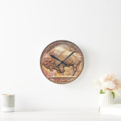 バッファローニッケルヴィンテージコイン収集ウォールクロック ラウンド壁時計 (ホーム)