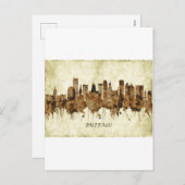 バッファローニューヨークの街並 シーズンポストカード (正面/裏面)