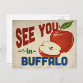 バッファローニューヨークアップル – ヴィンテージ旅行 ポストカード (正面/裏面)