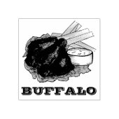 バッファローニューヨークスパイシーBBQチキンウィングバー食品 ラバースタンプ (インプリント)