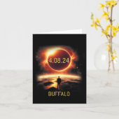 バッファローニューヨークNyトータル太陽のエクリプス2024年4月 カード (黄色い花)