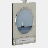 バッファローハーバーライトハウス シルバープレートバナーオーナメント (右)