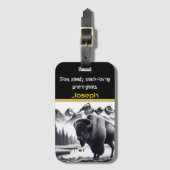 バッファローバイセレネマウンテンウォーターズ ラゲッジタグ (正面縦)