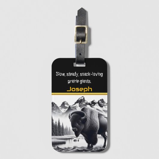 バッファローバイセレネマウンテンウォーターズ ラゲッジタグ (正面縦)