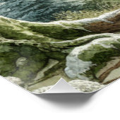 バッファローバイソンお洒落ウィンターランドスケープ ポスター (コーナー)