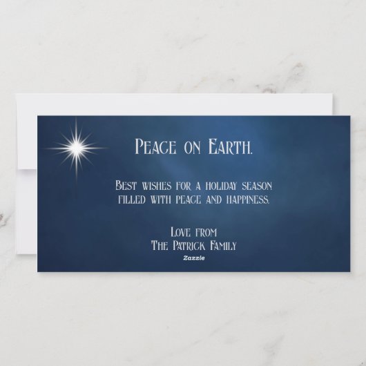 バッファローバイソンウィンターウッズクリスマスカード シーズンカード (裏面)