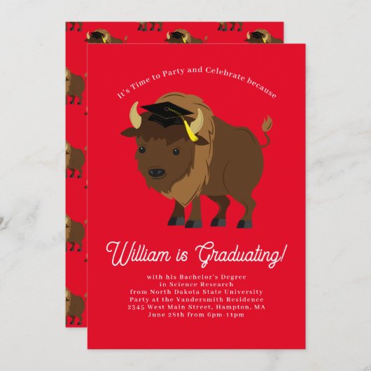 バッファローバイソンエクセシションパーティー招待状 招待状 (正面/裏面)