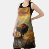 バッファローバイソンサンセットシルエット エプロン (インサイチュ)