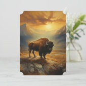 バッファローバイソンサンセットシルエット サンキューカード (スタンド正面)