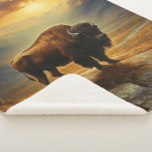 バッファローバイソンサンセットシルエット シェルパブランケット (3/4)