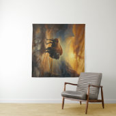 バッファローバイソンサンセットシルエット タペストリー (インサイチュ(横))