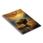 バッファローバイソンサンセットシルエット ノートブック (右側)