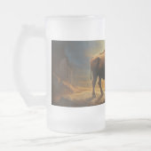 バッファローバイソンサンセットシルエット フロストグラスビールジョッキ (左)