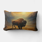 バッファローバイソンサンセットシルエット ランバークッション (正面)
