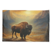 バッファローバイソンサンセットシルエット 枕カバー (裏面)