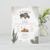 バッファローバイソンデザートサボテンの誕生日 招待状 (スタンド正面)