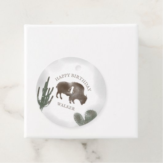 バッファローバイソンデザートランチカボスウェスタン誕生日 フェイバータグ (インサイチュ)