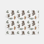 バッファローバイソンベビーカーフデザートカボススターズ フリースブランケット (正面(横))