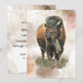 バッファローバイソンワイルドライフアニマルパークファミリー懇親会 招待状 (正面/裏面)