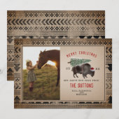 バッファローバisonのクリスマスツリー写真 シーズンカード (正面/裏面)