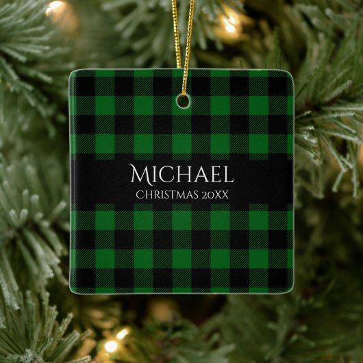 バッファローパーソナライズされたプライド年陶磁器 セラミックオーナメント (ツリー)