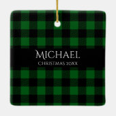 バッファローパーソナライズされたプライド年陶磁器 セラミックオーナメント (裏面)