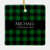 バッファローパーソナライズされたプライド年陶磁器 セラミックオーナメント (正面)