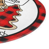 バッファローパーソナライズされたプレイドギンガムクリスマスツリー カッティングボード (角)