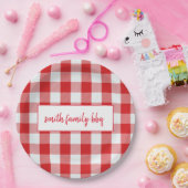 バッファローパーソナライズされたプレイドプレート ペーパープレート (パーティー)