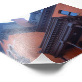 バッファロービクトリアンの木造トリム付きレンガ造りの家 フォトプリント            (角)