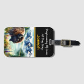 バッファロービソンで穏やかな景色を探索 ラゲッジタグ (正面横)