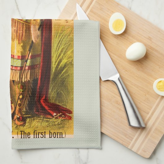 バッファロービルコーディハンドソムストインディアンメイド1880s キッチンタオル (四つ折り)