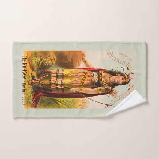 バッファロービルコーディハンドソムストインディアンメイド1880s ハンドタオル (ハンドタオル)